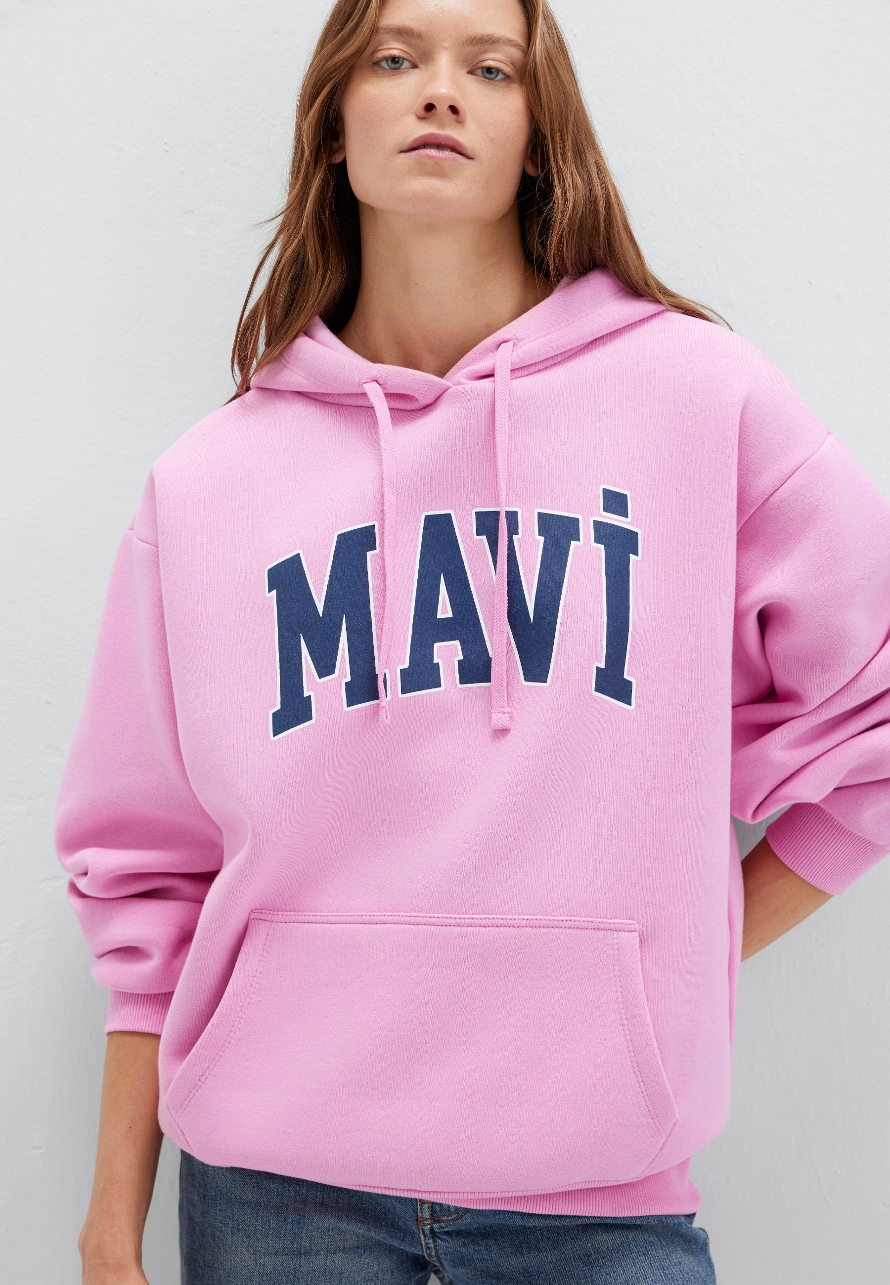 Felpa Con Cappuccio Mavi Logo Per Donna | Morbida E Confortevole, Basic Senza Tempo | Vestibilità Comoda