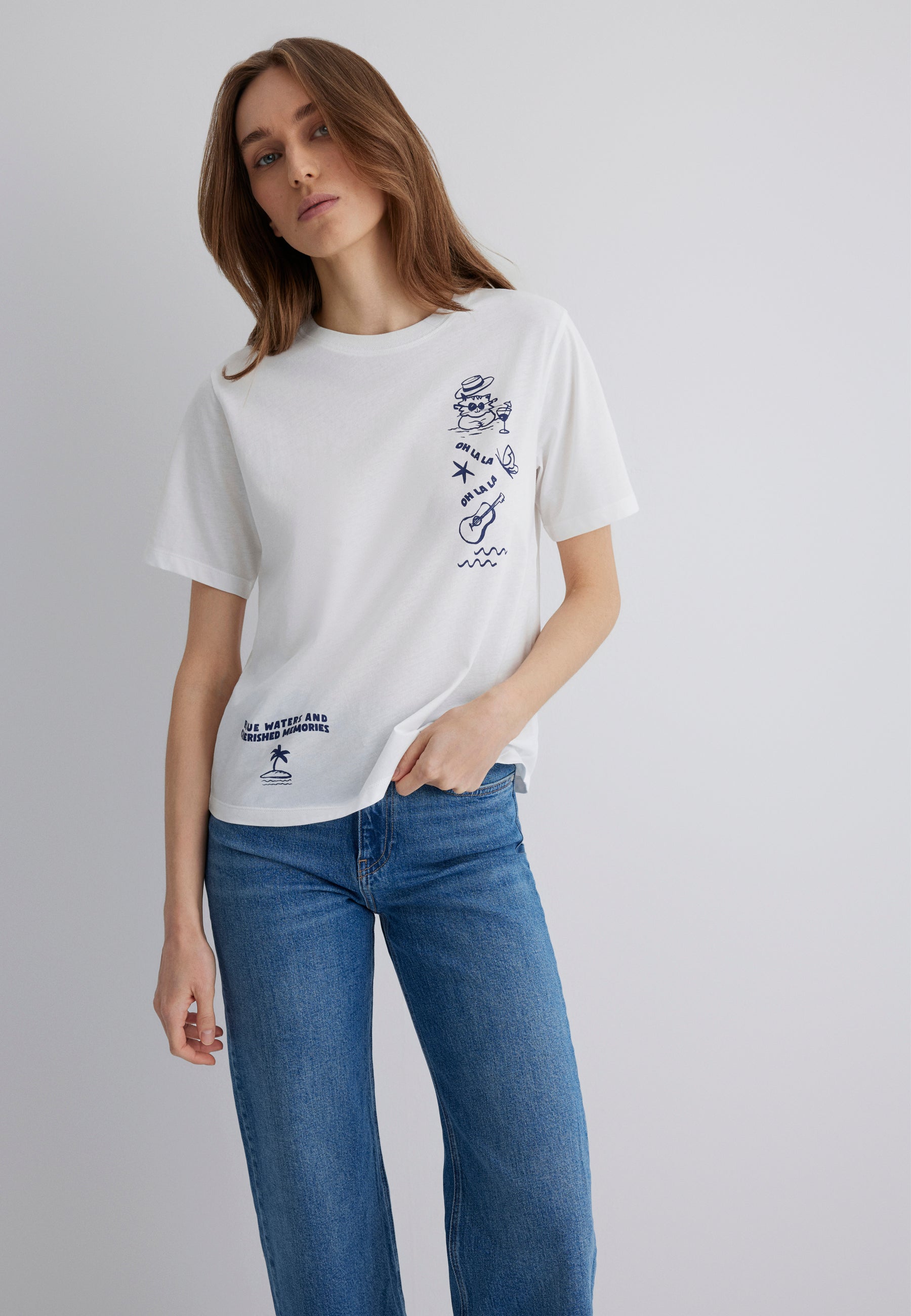 T-shirt stampato in spiaggia Regolare Mavi Jeans EU