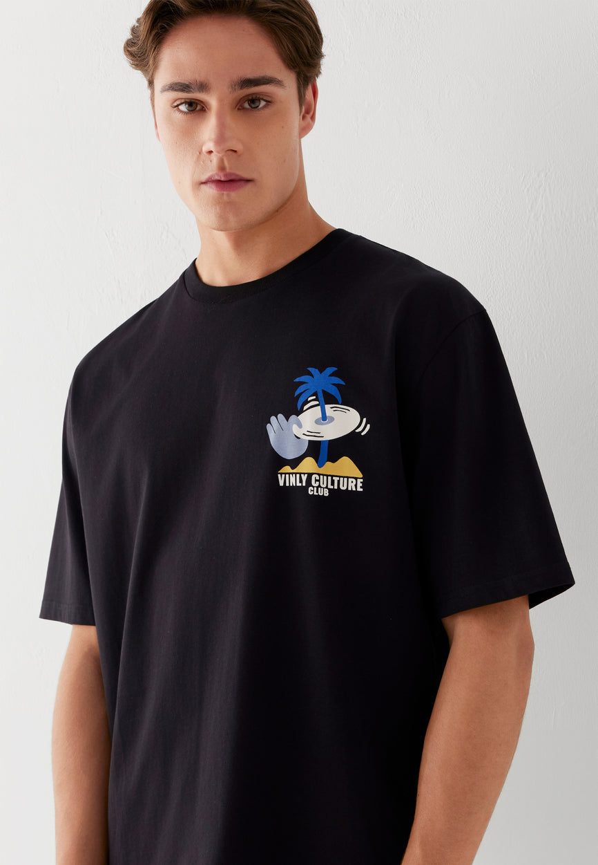 VINLY CULTURE CLUB TEE | T-Shirt mit Backprint