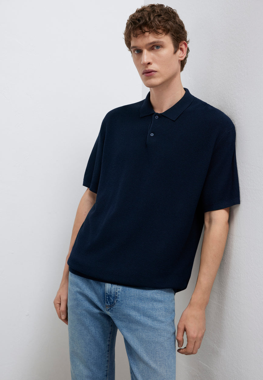POLO NECK KNIT | Strick Poloshirt