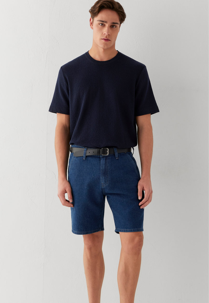 POLO NECK BUTTONED TRICOT | Premium Edition Strick T-Shirt