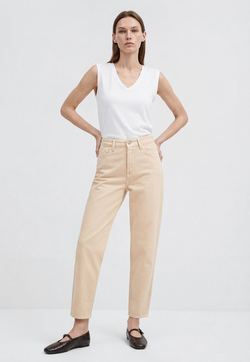 LEILA | Luźne dżinsy z wysokim stanem