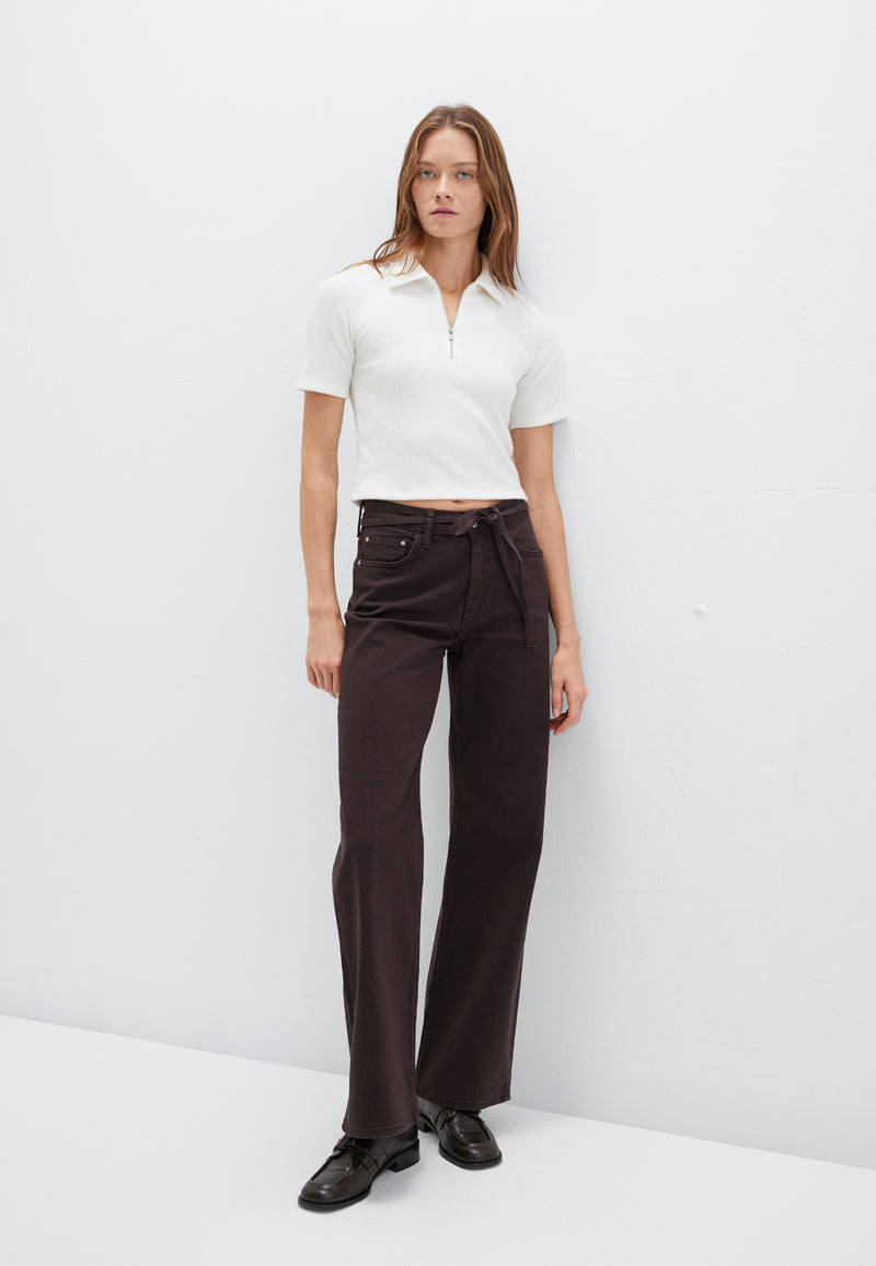 Malibu W/Belt | Gamba larga grattacielo e sciolta
