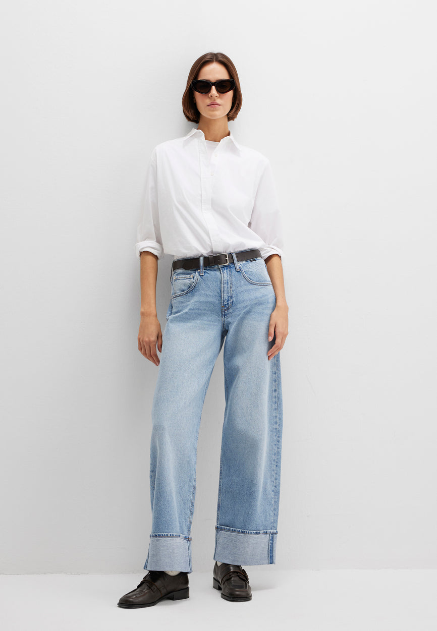 SANDRA | High-Rise, Cuffed Wide Leg