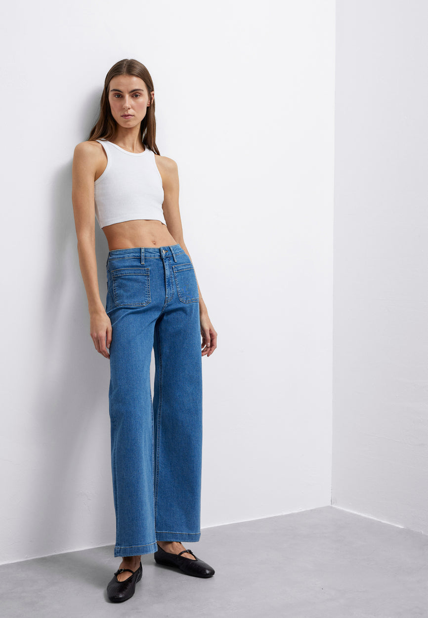 MALIBU MARINE | Wysoki stan, szeroka nogawka