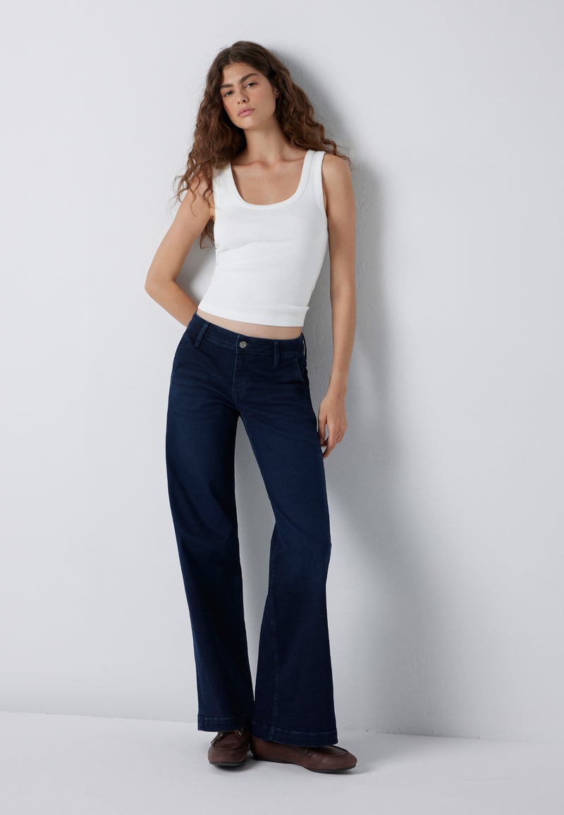 VIVECA CHINO | Mid-Rise, Wide Leg