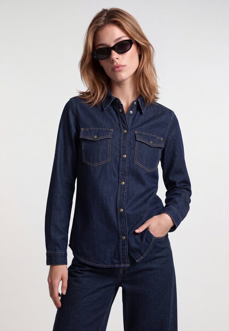 LEVIA | Fitted Denim Shirt