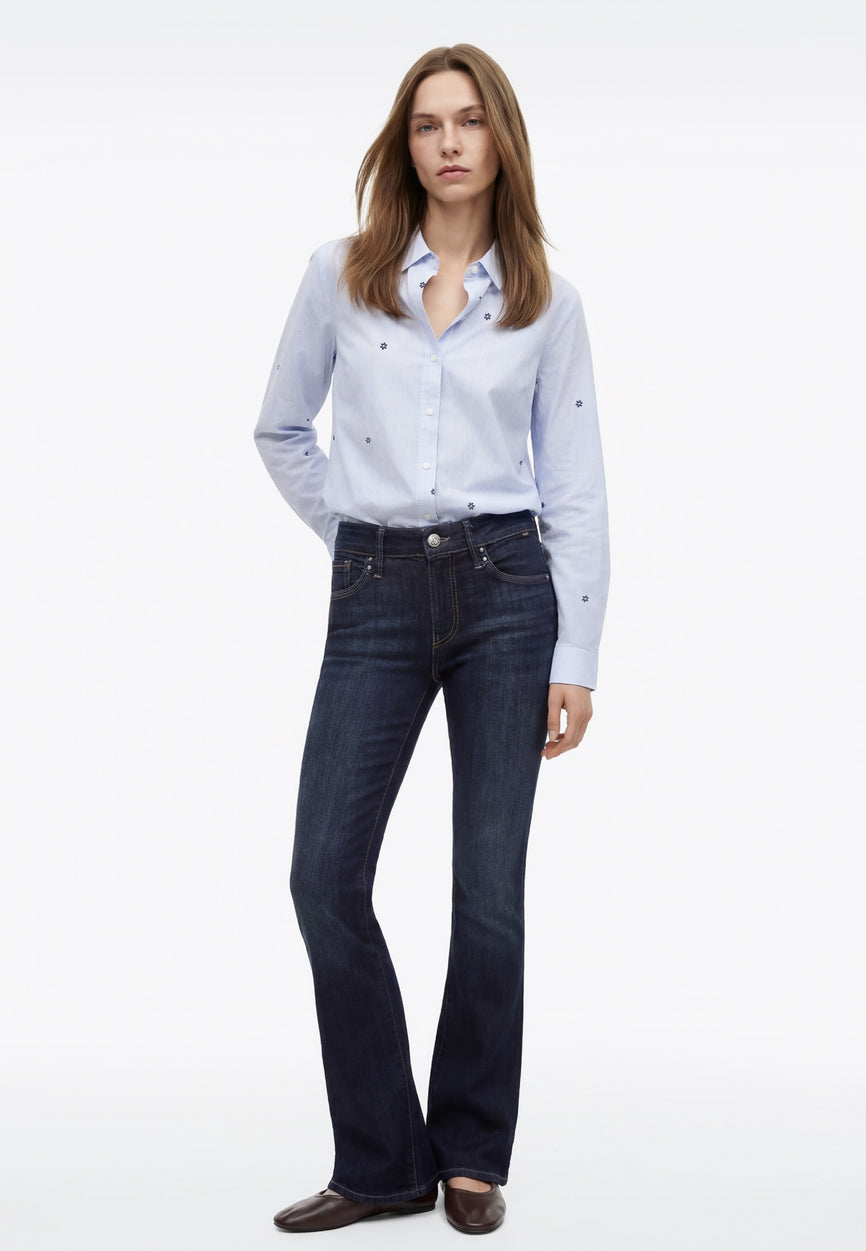 LONG SLEEVE WOVEN SHIRT | Langarm Bluse