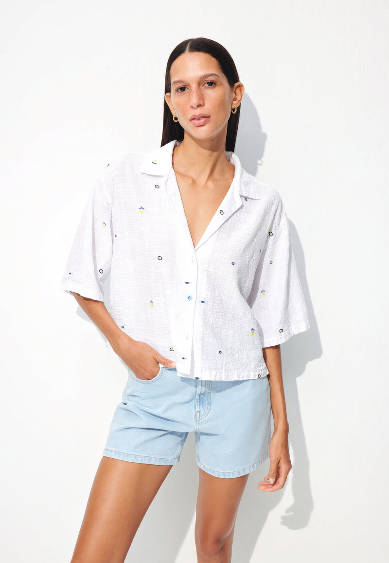 Chemisier | Chemise à bras court maviterranéen