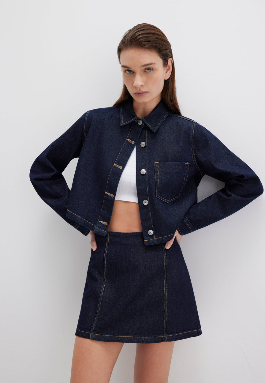 LONG SLEEVE SHIRT | Denim Overshirt