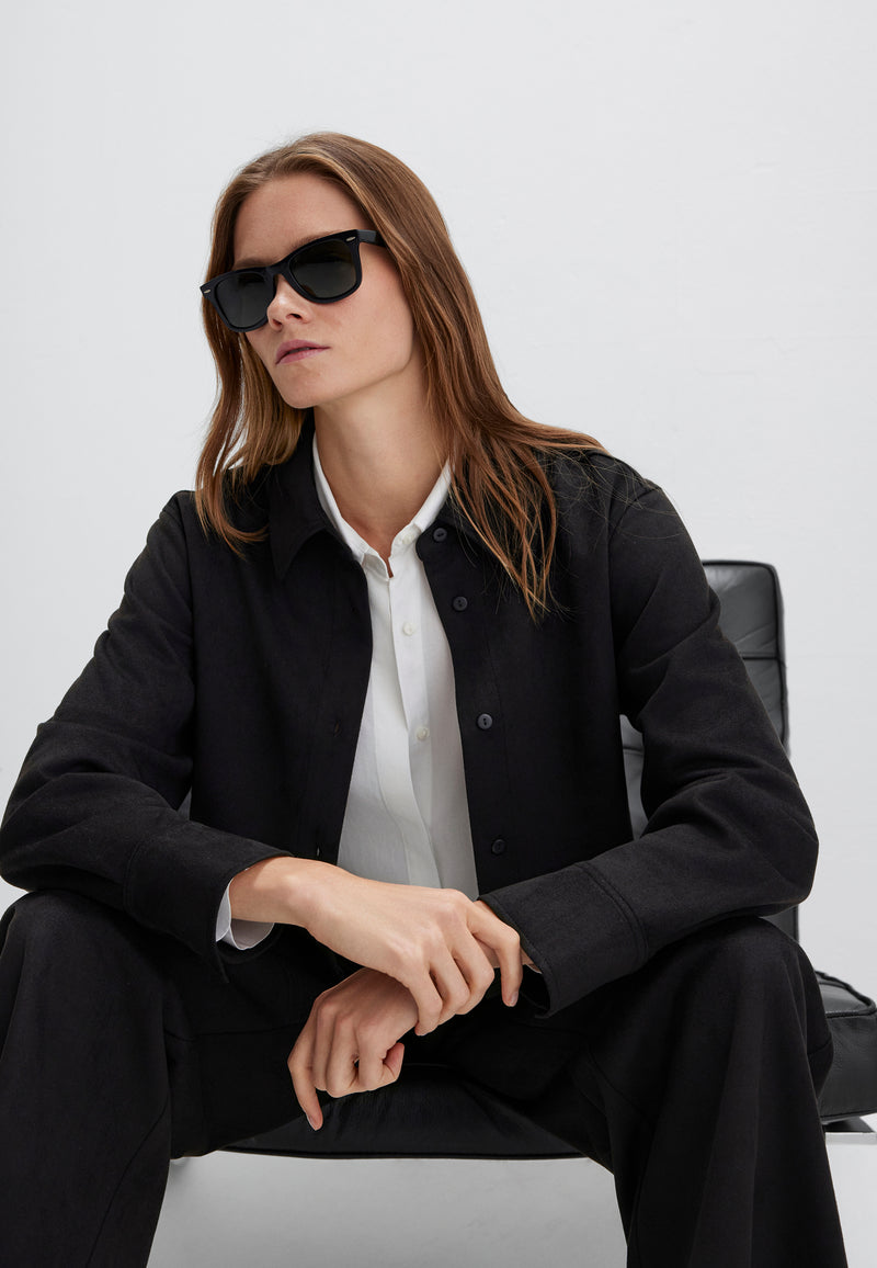 Chemise tissée à manches longues | Exagérer