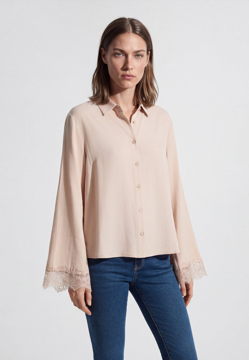 WOVEN SHIRT | Spitzenbluse
