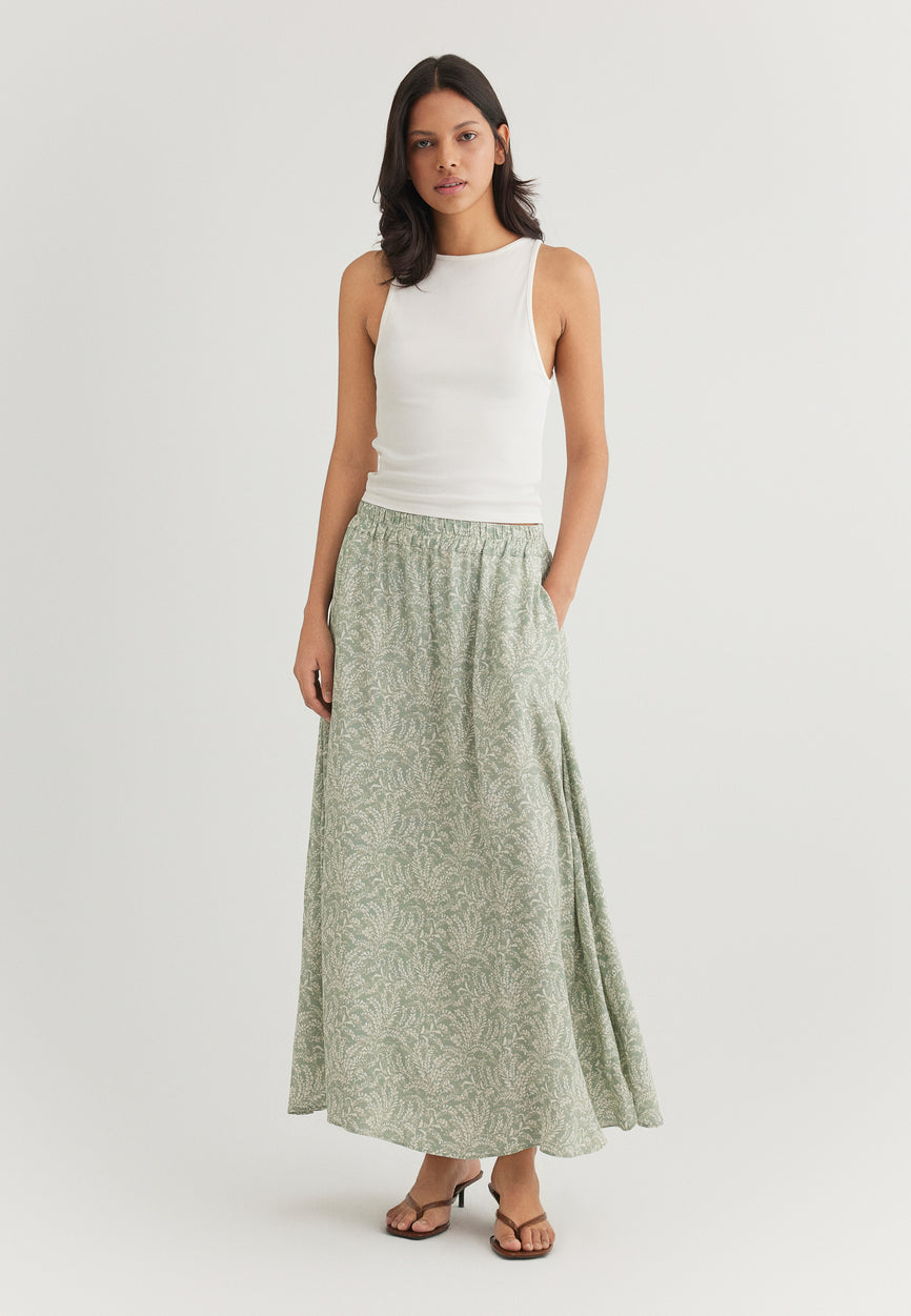 WOVEN SKIRT | Mid Rise , Regular