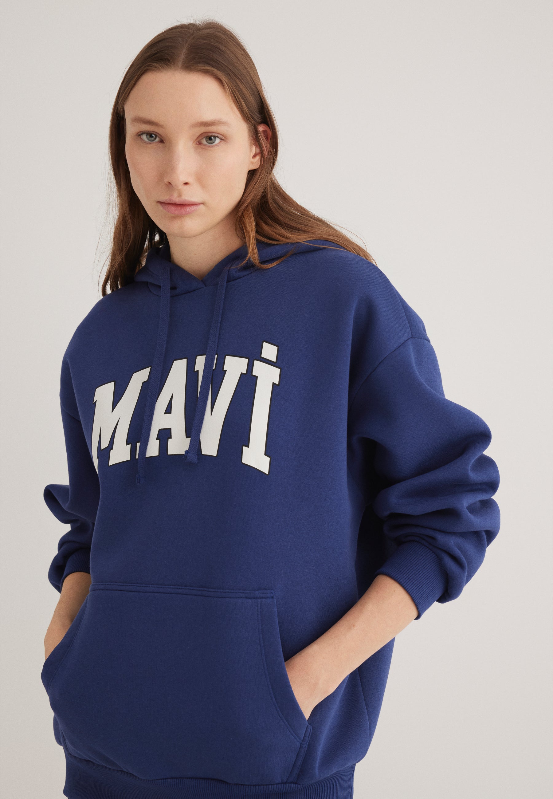 Blau HOODIE | Hoodie mit Logo Print Mavi Jeans EU