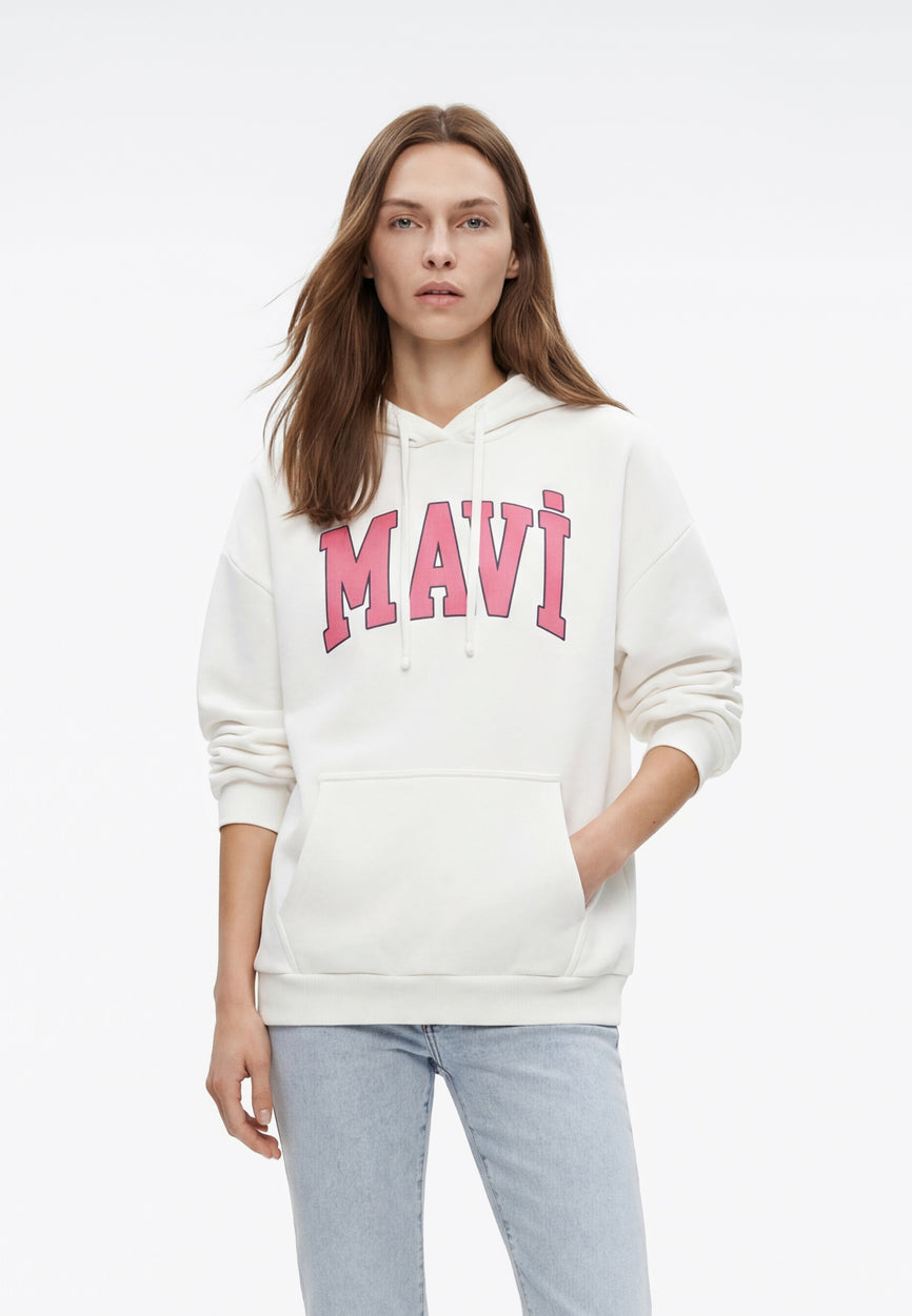 MAVI LOGO HOODED SWEATSHIRT | Sweatshirt with Logo Print 