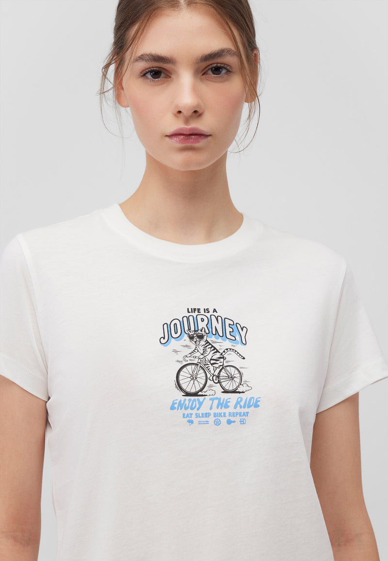 T-shirt | T-shirt z nadrukiem kota