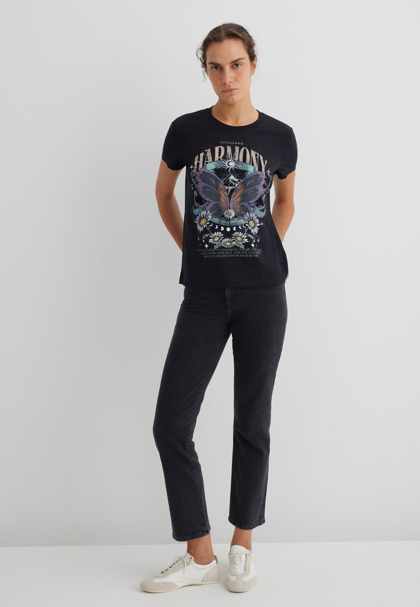 BUTTERFLY PRINTED  T-SHIRT | T-Shirt mit Print