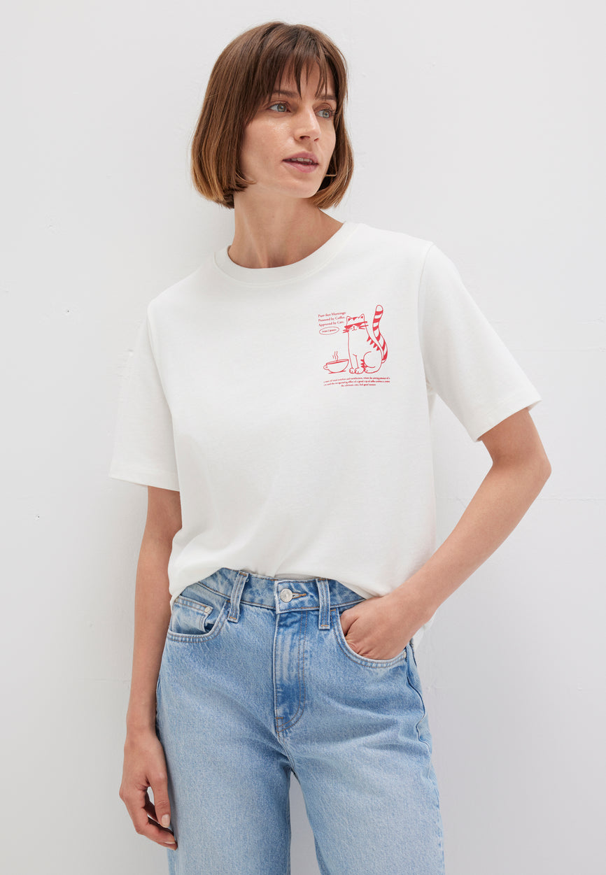 CAT PRINTED  T-SHIRT | T-Shirt mit Print