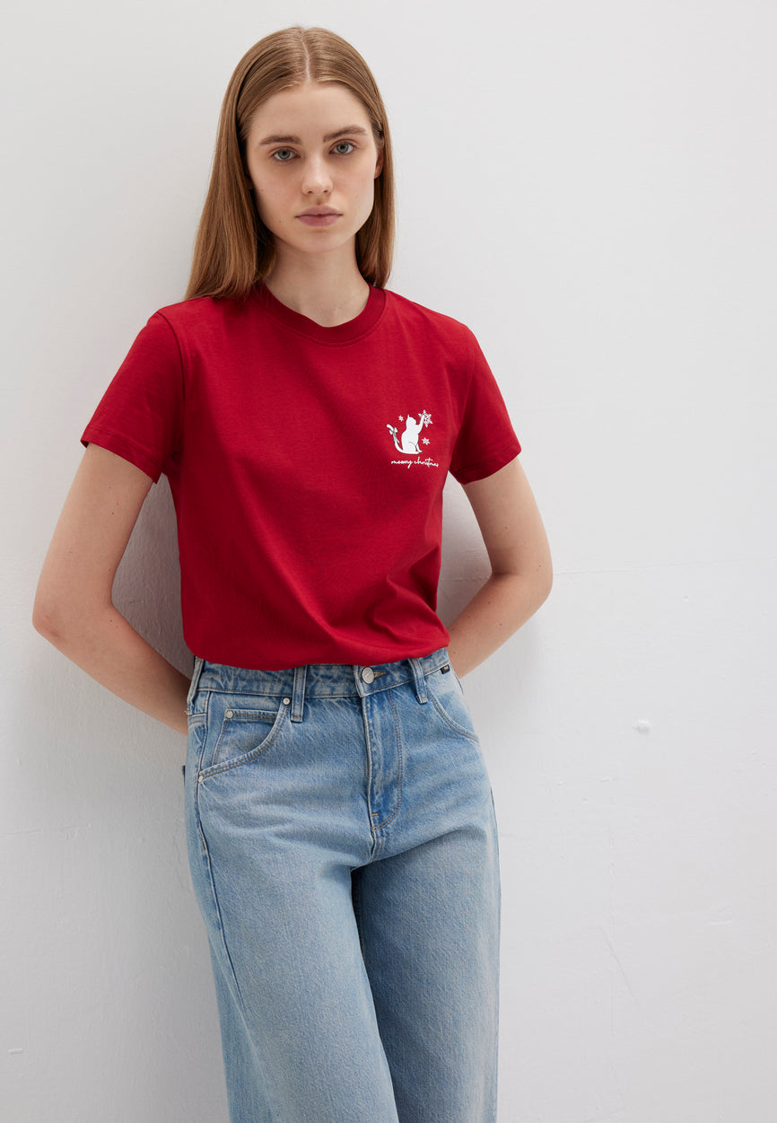 CAT PRINTED  T-SHIRT | X-Mas T-Shirt