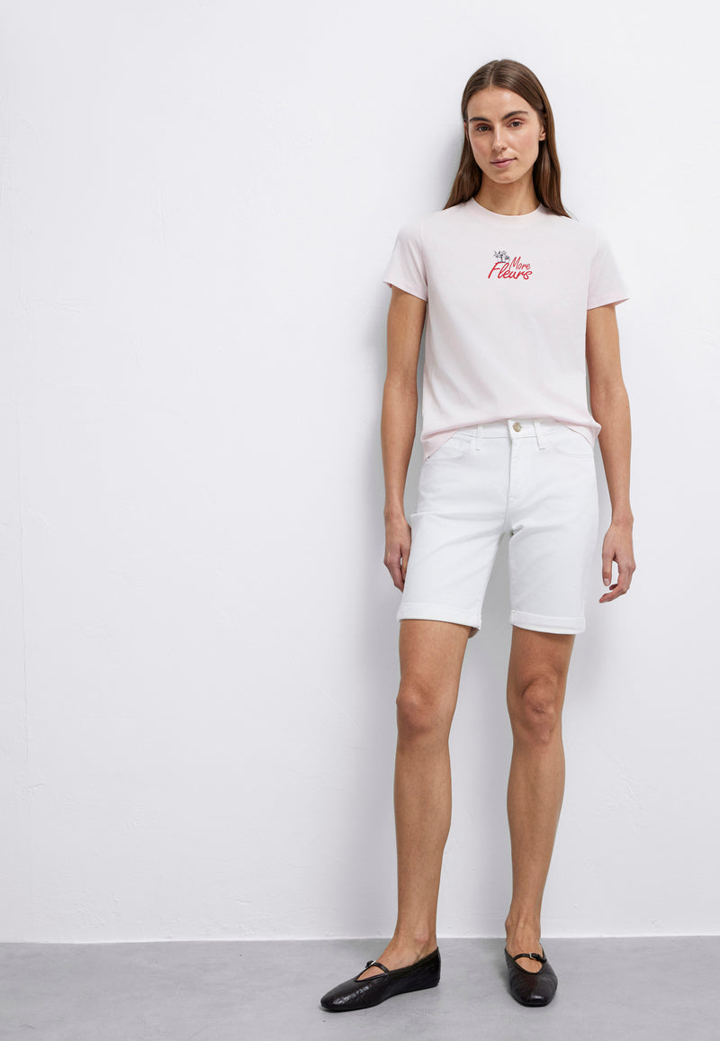 T-SHIRT IMPRIMÉ FLEURS | T-shirt imprimé au dos