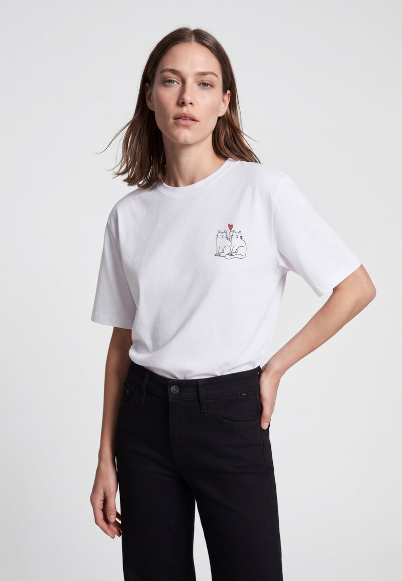 CAT PRINTED TSHIRT | T-Shirt mit Katzen Print