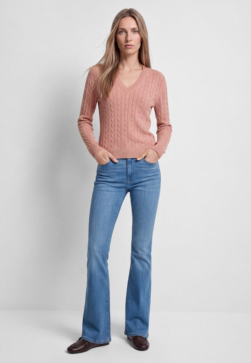 LONG SLEEVE V NECK TRICOT | Feinstrick Pullover