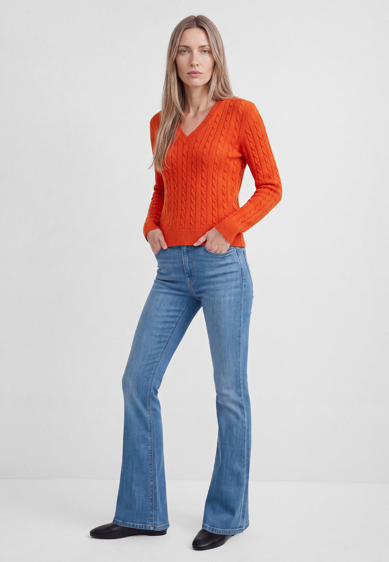 LONG SLEEVE V NECK TRICOT | Feinstrick Pullover