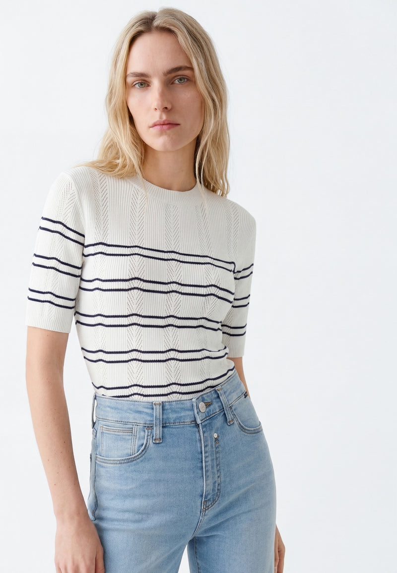 SHORT SLEEVE TRICOT | Strick Top