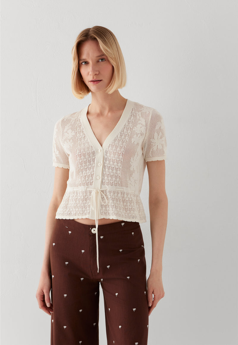 SHORT SLEEVE CARDIGAN | Strick Cardigan