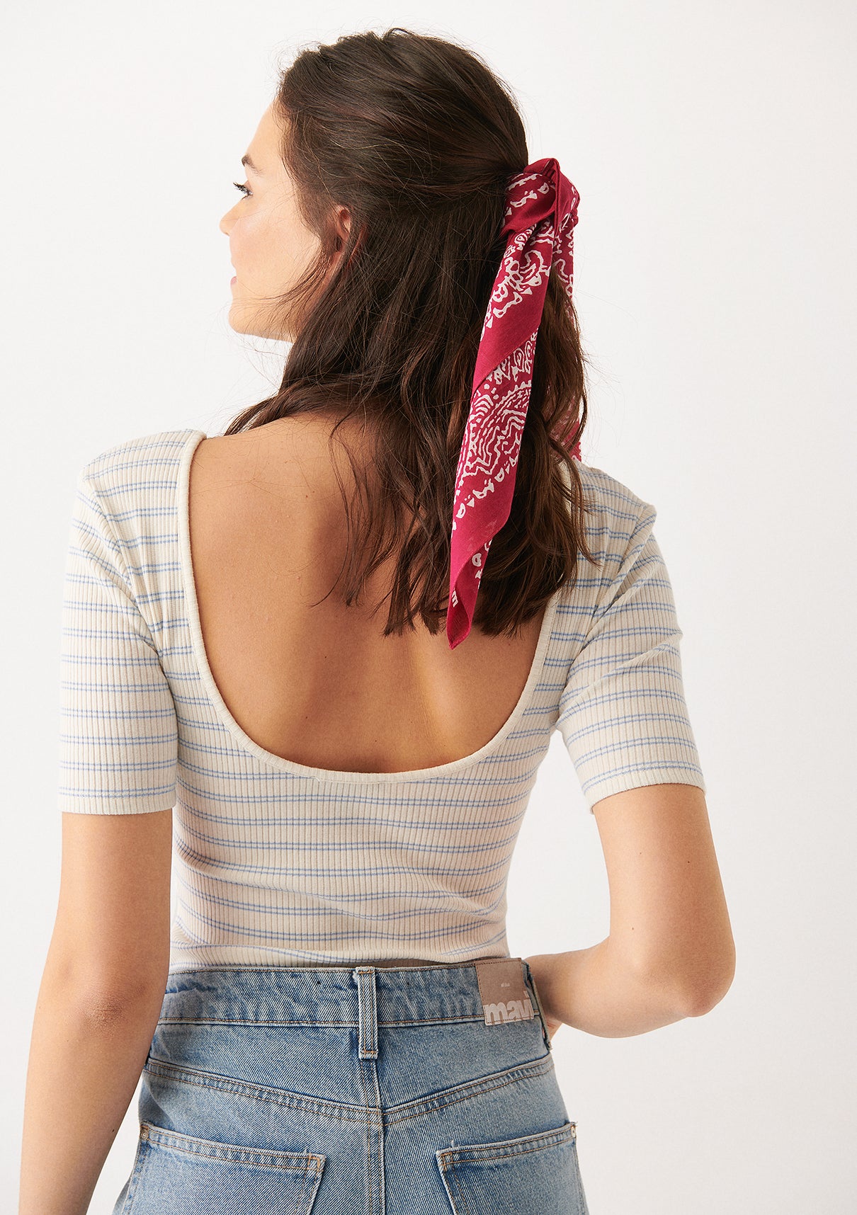 Pink BANDANA Gemustertes Bandana Mavi Jeans EU