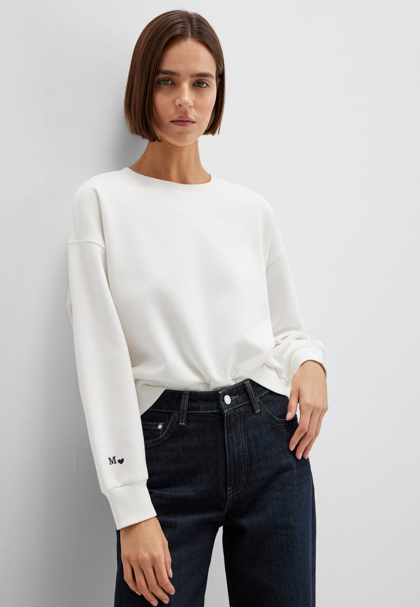 CREW NECK SWEATSHIRT | Sweatshirt with small embroidery