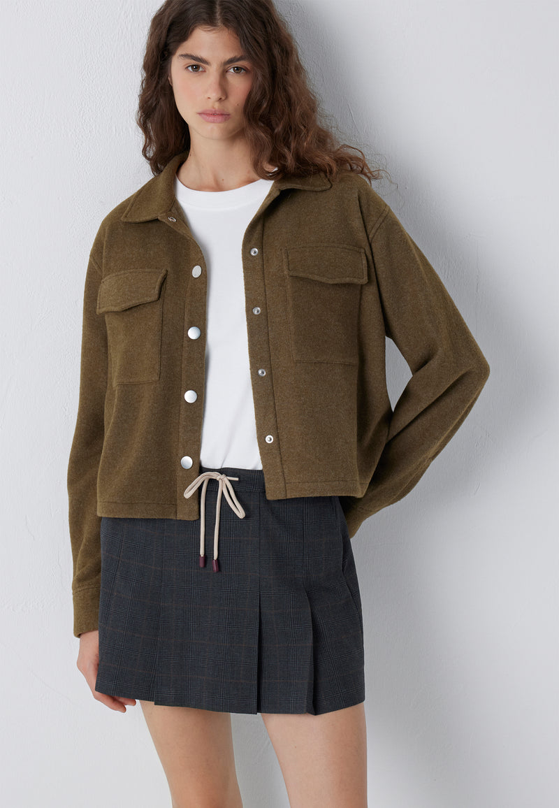 BUTTON SWEATSHIRT | Fleece Overshirt