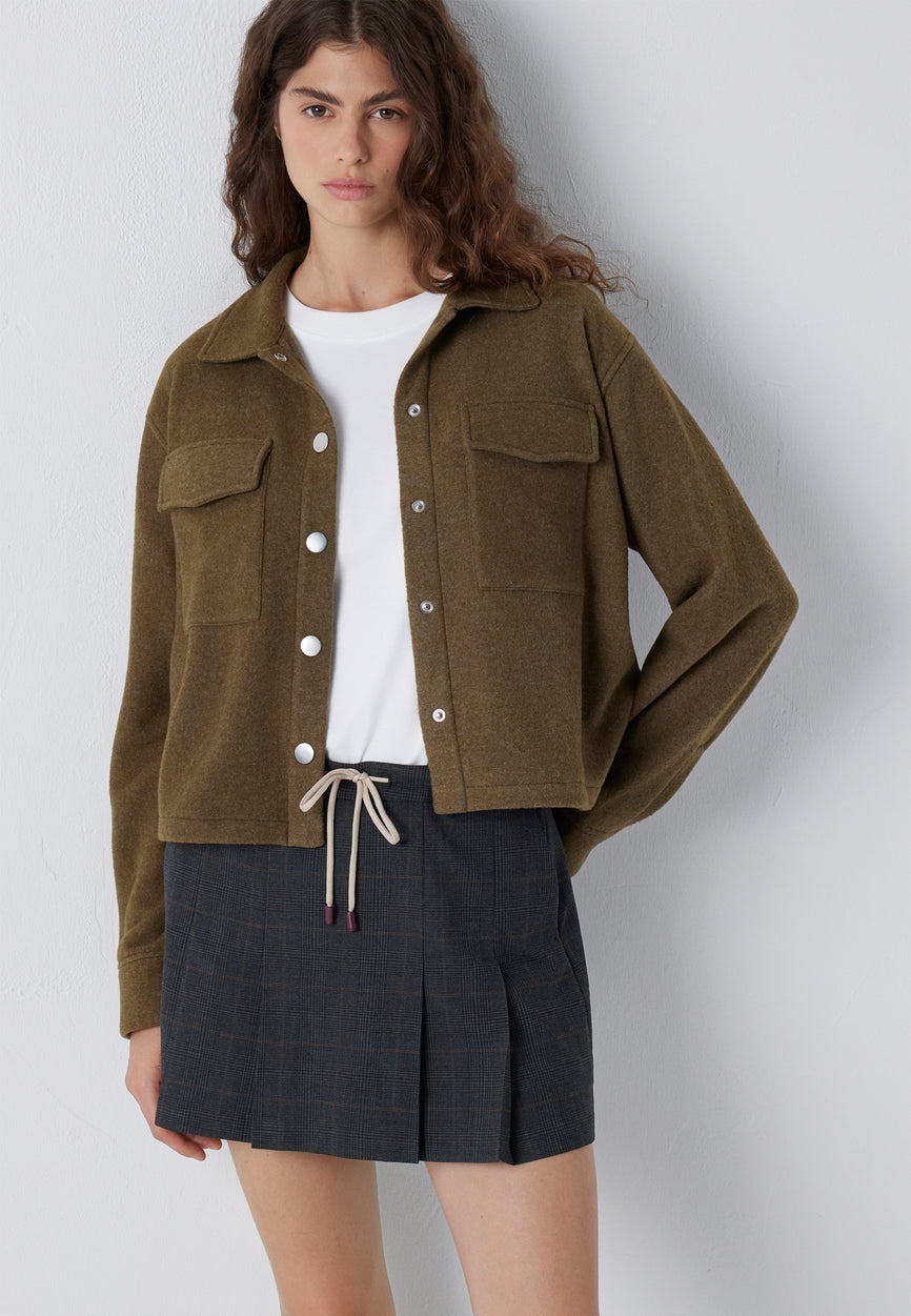 BUTTON SWEATSHIRT | Fleece Overshirt