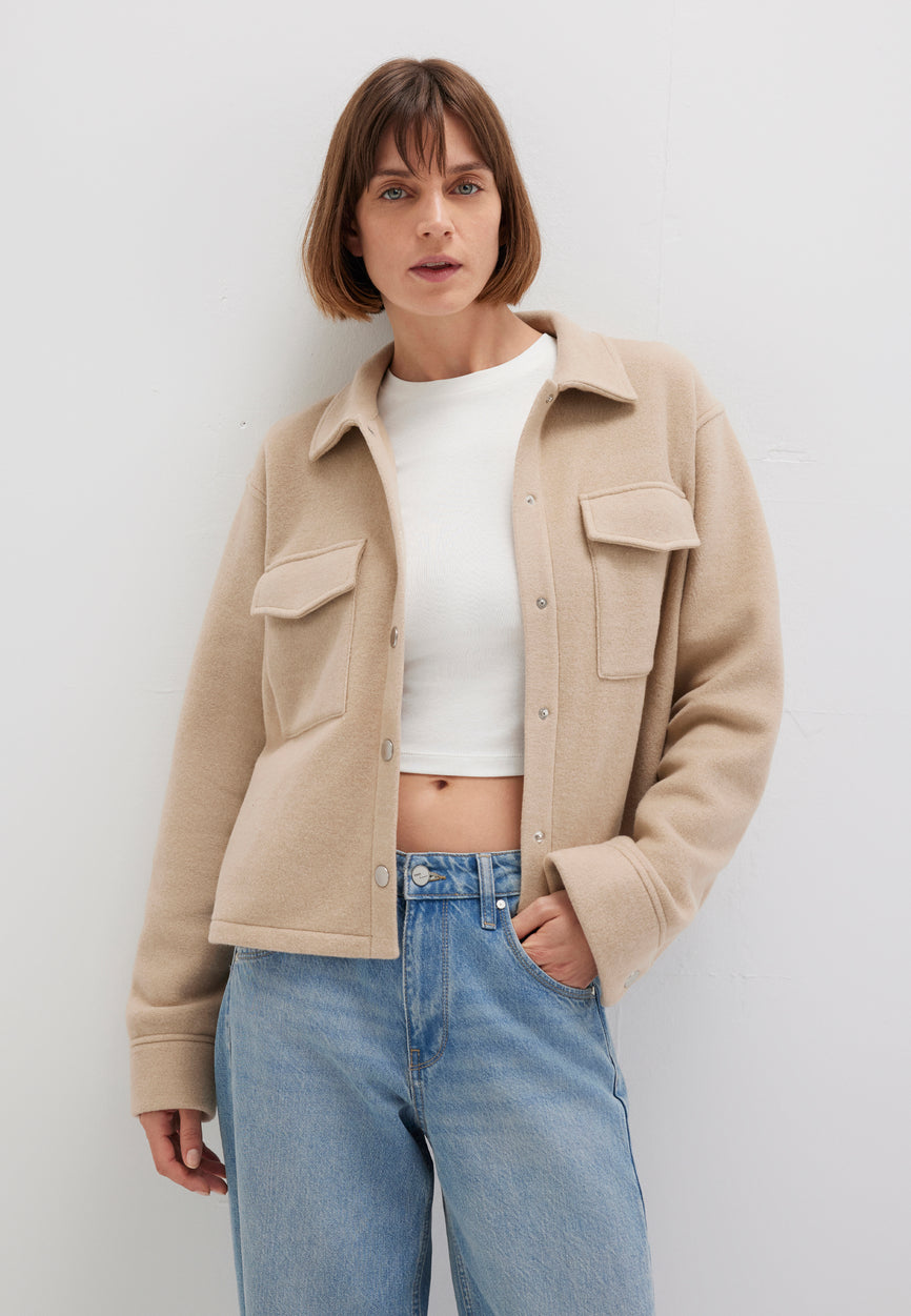 BUTTON SWEATSHIRT | Fleece Overshirt