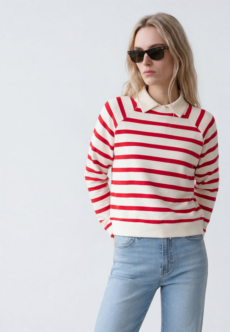 CREW NECK SWEATSHIRT | Sweatshirt Blockstreifen