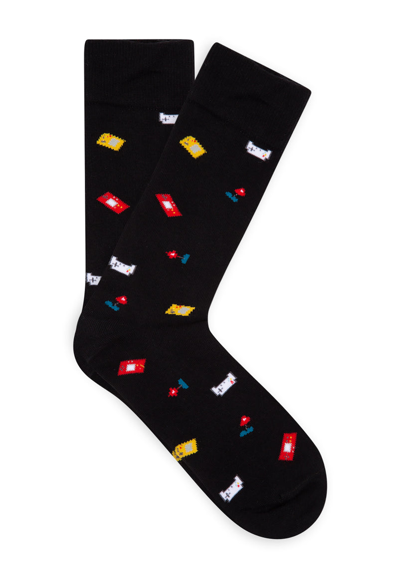 Chaussettes | Chaussettes hautes avec des motifs de jeu