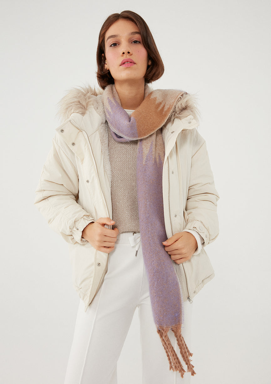 SCHAL | Langer Schal mit Fransen